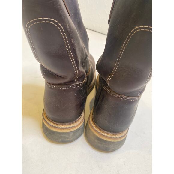 Thorogood Men’s Brown Steel Toed Wellington Pull On 10”Work Boots Sz 8D USA - Picture 10 of 12